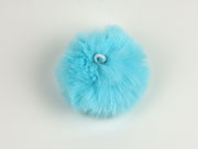 Kunstfellbommel Taschenanhnger 6 cm, hellmint