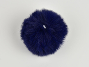 Kunstfellbommel Taschenanhänger 6 cm, marineblau