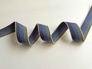 Webband Streifen 25 mm, khaki blau navy
