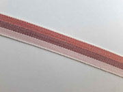 Webband Streifen 15 mm, hellrosa braun altrosa