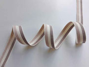 Webband Streifen 15 mm, beige cremewei taupe