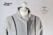 Strickstoff angeraut Doubleface, hellgrau melange