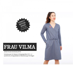 Papierschnittmuster Frau VILMA Jerseykleid Wickeloptik Schnittreif