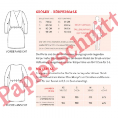 Papierschnittmuster Frau VILMA Jerseykleid Wickeloptik Schnittreif