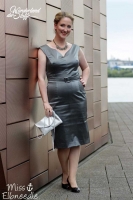 RESTST�CK 39 cm kr�ftiges Lederimitat silber metallic