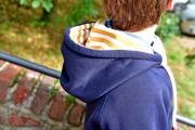 RESTSTCK 80 cm Heavy Jogging Sweat Stoff dick weich angeraut, dunkelblau