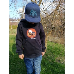 RESTSTCK 80 cm Heavy Jogging Sweat Stoff dick weich angeraut, dunkelblau