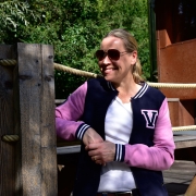 RESTSTCK 80 cm Heavy Jogging Sweat Stoff dick weich angeraut, dunkelblau