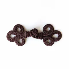 Knebelverschluss Posamentenverschluss dunkelbraun – Ornamentknopf f�r Jacken im Military Style