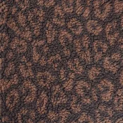 Teddystoff Teddyfleece Teddyfell Leomuster, camel dunkelbraun