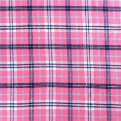 Flanell Baumwollflanell Schottenkaro, dunkelblau pink