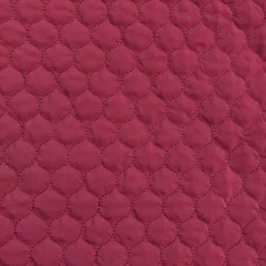 Steppstoff Meterware Doubleface wattiert Tropfen, weinrot burgundy
