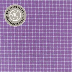 Baumwollstoff Karomuster by Albini Made in Italy - lavendel wei� - Designer Stoff