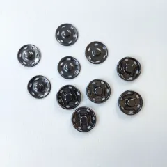 Druckkn�pfe zum Ann�hen Metall gunmetal 19 mm, 5 Paar