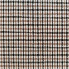 Bengalin Stoff Karo – Beige, Schwarz, Creme