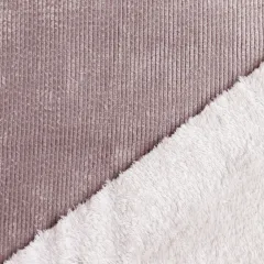 Cordstoff mit Fellabseite – Stretch Cord Teddy, taupe (graubraun)