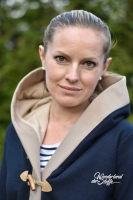 Jackenstoff Mantelstoff Doubleface fein edel,  dunkelblau