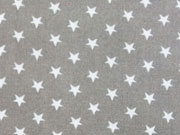 RESTSTCK 68 cm Baumwollstoff Stenzo mini Sterne 0,5cm - taupe weiss
