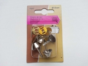 Bodenngel 4er Pack 15mm fr Taschen, silber