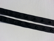 Druckerband-Druckknopfband Abstand 2,5 cm, schwarz