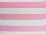 RESTSTÜCK 50 cm Fleece Blockstreifen 7 cm, rosa weiß