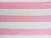 RESTSTCK 50 cm Fleece Blockstreifen 7 cm, rosa wei