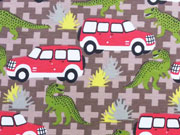 RESTSTCK 34 cm Jersey Autos Dinosaurier, mittelbraun