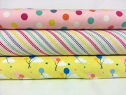 RESTSTCK 147 cm Jersey Rauten/diagonal Streifen - rosa/bunt