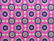RESTSTCK 142 cm Jerseystoff Rdchen & Blumen, pink hellgrn