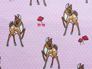 EINZELSTCK 196 cm Jersey Rehe & Pilze-rosa