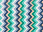 RESTSTCK 50 cm Stenzo Jersey Zickzack -dunkelblau/mint