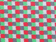Jersey Quadrate - rot/grn/grau