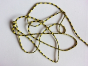 Kordelband 4 mm, gelb schwarz