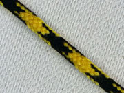 Kordelband 4 mm, gelb schwarz