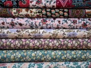RESTSTCK 90 cm Milliblus Ethno Folk Viskose Blumen, taupe