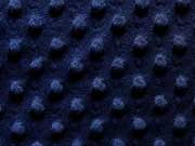 Minky Fleece Punkte - dunkelblau
