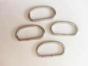 4 D-Ringe oval bis 30mm, silberfarben