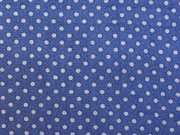 Baumwollstoff Punkte 2mm, grau auf dunkelblau