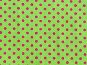 RESTSTCK 41 cm Punkte 2mm, pink auf hellgrn