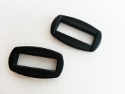 2 abgerundete eckige Ringe/Halter 2,5 cm (25mm)