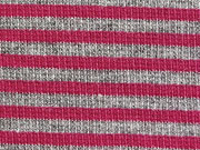 Ringelbndchen, Feinripp - pink/grau melange