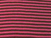 Ringelbndchen, Feinripp - braun/pink - B-WARE