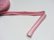Schrägband diagonale Streifen, rot-weiß