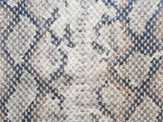 RESTSTCK 95 cm Lederimitat Schlangenmuster - beige schwarz
