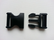 Steckschnalle 3 cm (30mm), schwarz