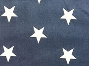 Baumwollstoff groe weie Sterne Big Star, dunkelblau (marine)