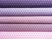 RESTSTCK 44 cm FEHLER FLECK Jerseystoff Sterne 1 cm, dunkelgrau auf mint