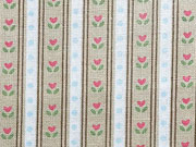 Baumwolle Little One Streifen & Tulpen, beige