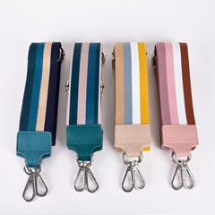 Taschengurt Taschenriemen Streifen 5 cm, hellbeige beige rotbraun