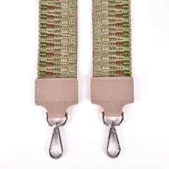 Taschengurt Taschenriemen Ethno Zickzack 5 cm breit khaki